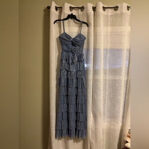 Gianni Bini Metallic Blue Dress (“Chambray” color)